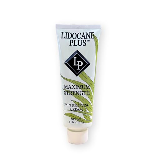 Lidocaine Plus 4% Lidocaine Cream Maximum Strength Pain & Itch Relief - Non-Greasy Formula Numbing Cream - Fast Acting Topical Pain Reliever, Soothing Topical Analgesic Aloe Vera Scent - 4 oz Lidocaine Plus Au supplements