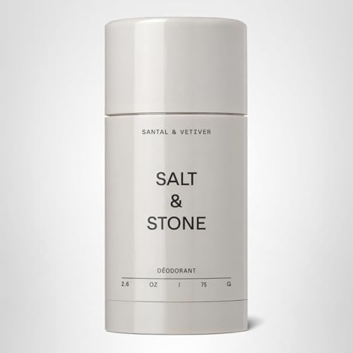 Salt & Stone Aluminum Free Deodorant | Extra Strength 48 Hour Protection for Women & Men | Made with Seaweed Extracts, Niacinamide & Prebiotics | Santal & Vetiver Salt & Stone Au supplements
