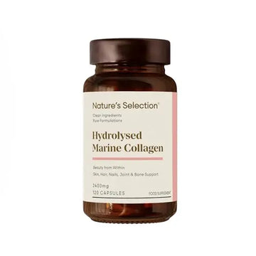 Pure Hydrolysed Marine Collagen Capsules 2400mg - Collagen Tablets High Strength Collagen Nature's Selection Au supplements