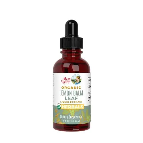 MaryRuth Organics Lemon Balm Leaf Liquid Extract | Mood Support | Relaxation | Calming | Nervine Herbal | Lemon Balm Tincture | USDA Organic | Vegan | Non-GMO | Gluten Free | 1 Fl Oz MARYRUTH'S Au supplements