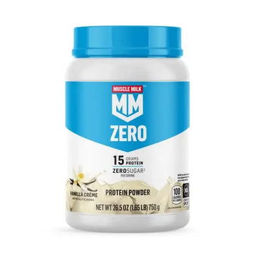 Muscle Milk ZERO, 100 Calorie Protein Powder, Vanilla, 15g Protein, 1.65 Pound, 25 Servings Muscle Milk Au supplements