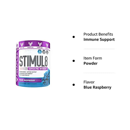 FINAFLEX STIMUL8 Original Super Pre-Workout, Blue Raspberry - Energy, Strength FINAFLEX Au supplements