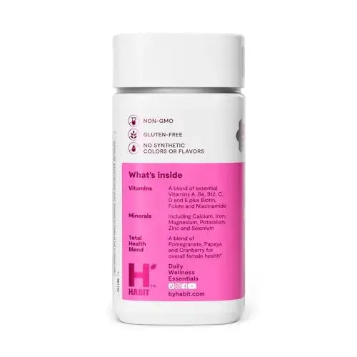 Habit Womens Multi Supplement 2 Pack (120 Capsules) - New Look, Supports General Health & Wellness, 23 Essential Vitamins and Minerals H' Habit Au supplements