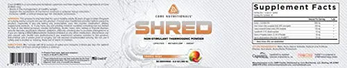 Core Nutritionals Platinum Shred Non-Stimulant, Fat Burning, Thermogenic Powder with 1G Core Nutritionals Au supplements