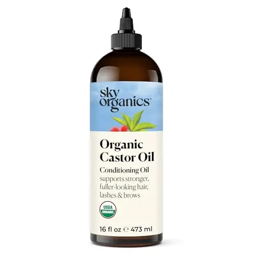 Sky Organics Organic Castor Oil (16 oz) USDA Certified Organic, 100% Pure, Cold Pressed Sky Organics Au supplements