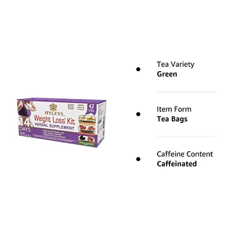 Hyleys 14 Day Weight Loss Tea - 42 Tea Bags (1 Pack), Detox Tea for Cleanse HYLEYS Au supplements