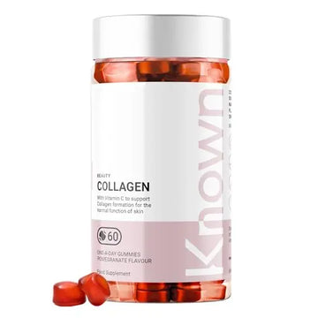 Marine Collagen Gummies by Known Nutrition with Vitamin C | 60 One-a-Day 500mg Hydrolysed Marine Collagen Gummies Known Au supplements