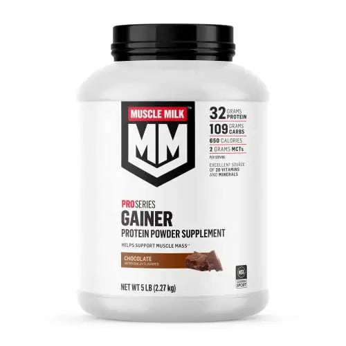 Muscle Milk Gainer Protein Powder, Chocolate, 32g Protein, 5 Pound Muscle Milk Au supplements