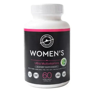 Stellar Labs Low FODMAP Vegan Women's Ultra Multi-Vitamin | Easy to Digest Daily Multivitamin Without Iron | Low Energy Supplement, Female Support | Stellar Labs Au supplements