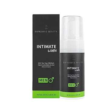 Impressive Beauty Intimate Wash for Men Natural Organic with Tea Tree Oil | pH Balanced Foam Cleansing Impressive Smile Au supplements