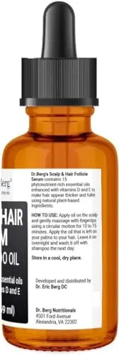 Dr Berg's (All In One) Hair Growth Serum w/Jojoba Oil & Castor Oil For Fuller Thicker Hair Dr. Berg Nutritionals Au supplements