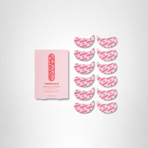 Topicals Faded Brightening Under Eye Masks | Patches to Depuff, Hydrate, Brighten and Cool | Reduce Dark Circles and Fine Lines | Contains Kojic Acid, Caffeine and Niacinamide (Set of 6) Topicals Au supplements