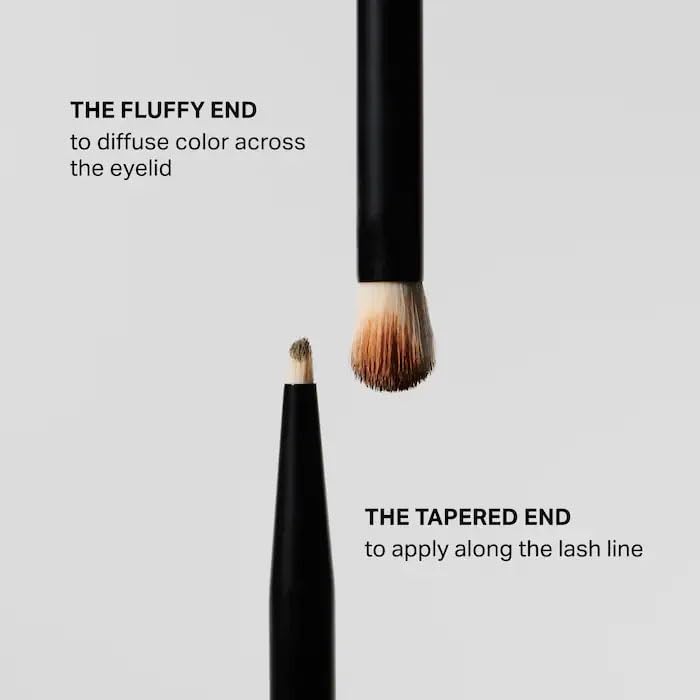 MERIT - Double-Sided Eyeshadow Brush - Dual-Ended Makeup Brush for Precise Application, Blending, and Smooth Pigment Distribution - Soft Synthetic, Vegan & Travel-Friendly Generic Au supplements