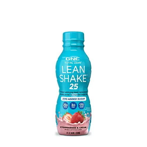 GNC Total Lean Lean Shake 25 - Strawberries and Cream - 12 Bottles GNC Au supplements