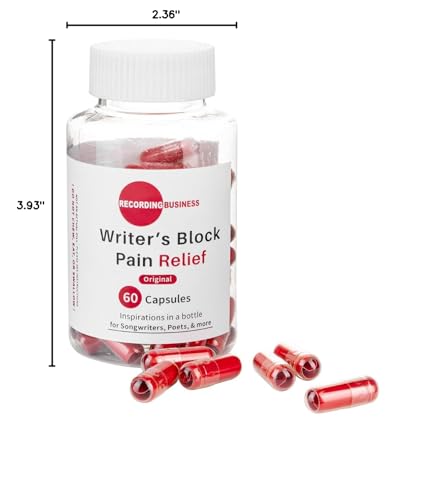 Recording Business Writer's Block Pain Relief (60 Original Songwriting Prompts in Capsules) for Artists/Musicians, Songwriters, & Poets Recording Business Au supplements