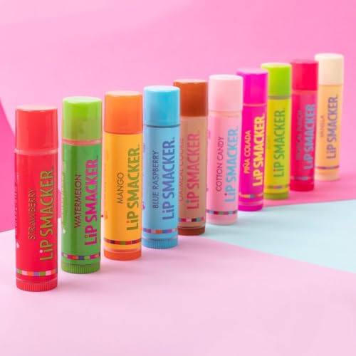 Lip Smacker Original & Best Holiday Flavored Lip Balm Party Pack, Oatmeal Cookie, Vanilla, Mango, Watermelon, Tropical Punch, Cotton Candy, Kiwi, Strawberry, Clear Lip Smacker Au supplements