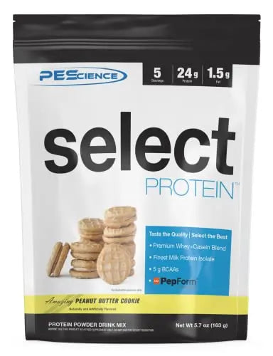 PEScience Select Low Carb Protein Powder, Peanut Butter Cookie, 5 Serving, Keto Friendly PEScience Au supplements