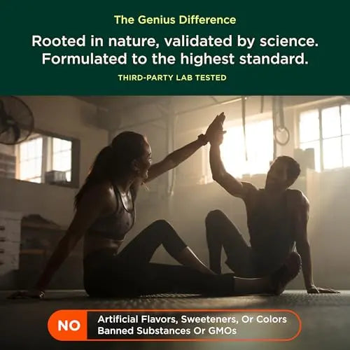 The Genius Brand Genius Hydrate - Electrolyte Supplement for Daily Hydration - Coconut Water - Sugar-Free - 8 Essential Minerals & Nutrients - Non-GMO - Blue Raspberry - 50 Servings The Genius Brand Au supplements