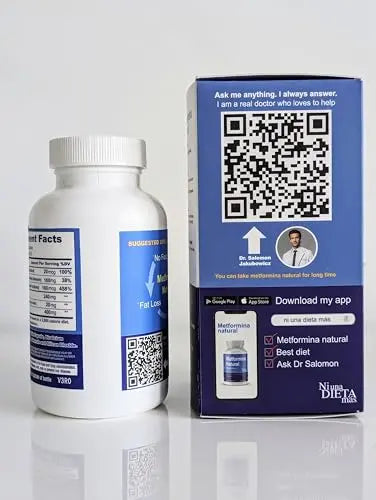 METFORMINA Natural - Weight Loss Aid and Metabolism Support - Dr Salomon, 60 Cap Ni una dieta más Au supplements