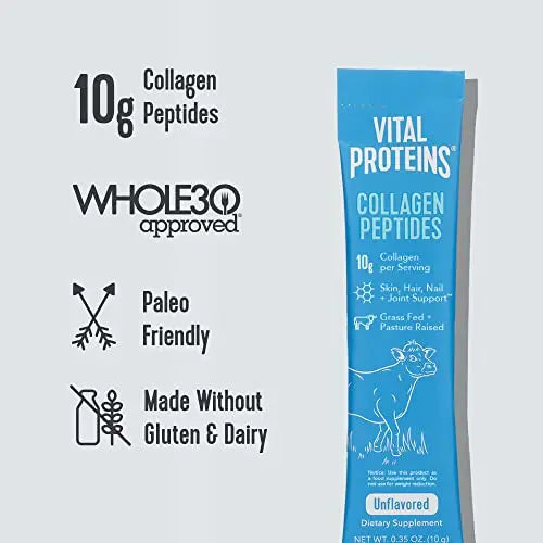 Vital Proteins Collagen Peptides Powder Supplement Travel Packs, Hydrolyzed Collagen Vital Proteins Au supplements