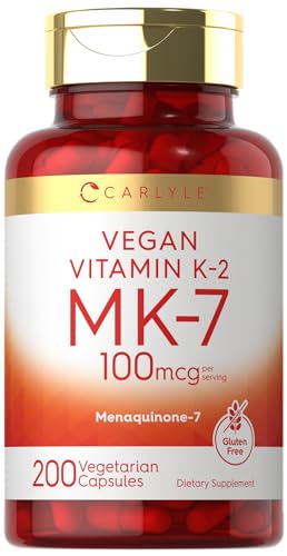 Carlyle Vitamin K2 MK7 100mcg | 200 Vegan Capsules | Menaquinone-7 Supplement Carlyle Au supplements