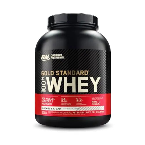 Optimum Nutrition Gold Standard 100% Whey Protein Powder, Cookies & Cream, 5 Pound Optimum Nutrition Au supplements