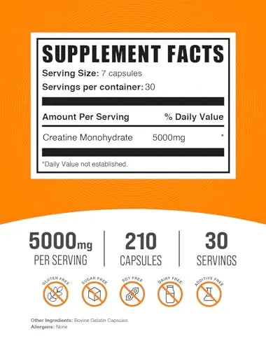 BULKSUPPLEMENTS.COM Creatine Monohydrate Capsules - Micronized Creatine Monohy BULKSUPPLEMENTS.COM Au supplements