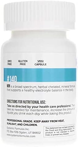 Systemic Formulas MIN Multi Mineral Plus - 60 Capsules (Pack of 2) Comprehensive Mineral Support for Wellness - Balanced Blend, Essential Nutrients Generic Au supplements