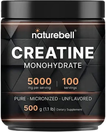 NatureBell Creatine Monohydrate Powder 500 Grams, 5000mg Per Serving NatureBell Au supplements