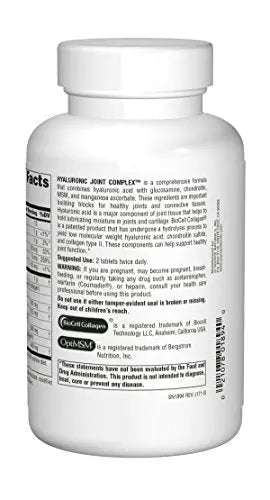Source Naturals Hyaluronic Joint Complex with Glucosamine, Chondroitin & MSM Extra Source Naturals Au supplements