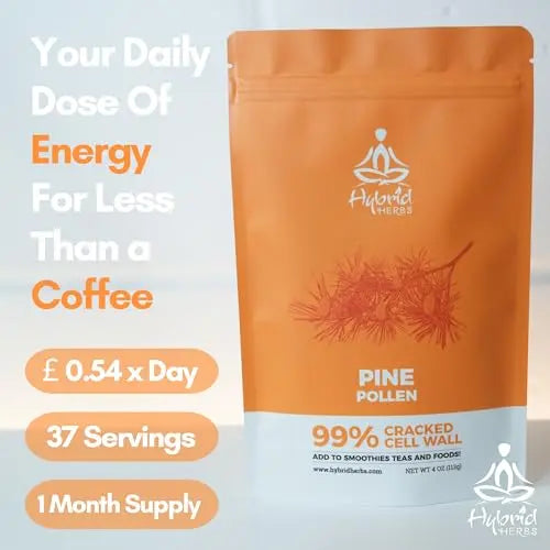 HYBRID HERBS - PINE POLLEN | 99% Cracked Cell Wall Powder | Highly Bioavailable Hybrid Herbs Au supplements