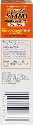 Motrin and Zarbee’s Essentials for Infants Infants' Concentrated Liquid Medicine Drops with Ibuprofen and Zarbee's Baby Coughⱡ Syrup + Immune with Organic Agave + Zinc Motrin Au supplements