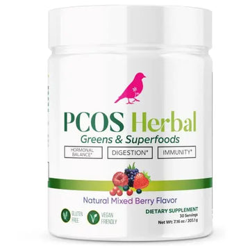PCOS Herbal Green Superfood Probiotic Powder Mix: Hormonal Balance, Energy Boost PCOS Herbal Tea Au supplements