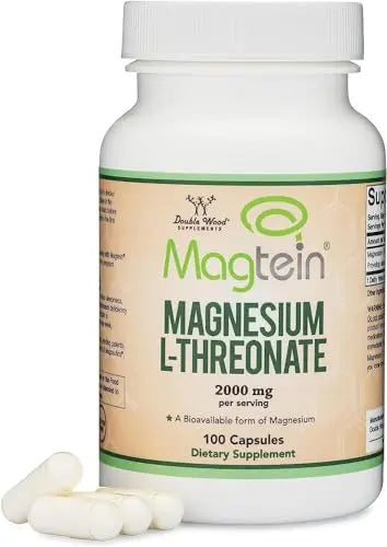 Magnesium L Threonate Capsules (Magtein) – High Absorption Supplement – Bioavailable Double Wood Supplements Au supplements