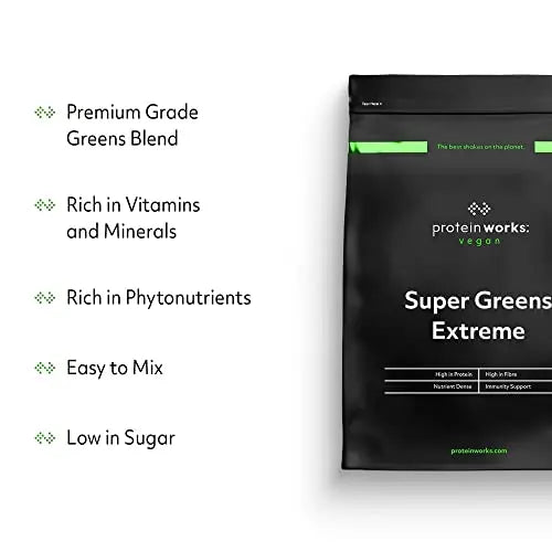 Protein Works Super Greens Extreme Powder , 156 Health Benefits , 41 Active Ingredients Protein Works Au supplements