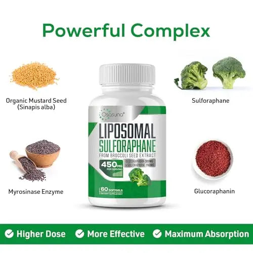 Osasuna Liposomal Sulforaphane 450MG, Maximum Absorption, 360 Softge Osasuna Au supplements
