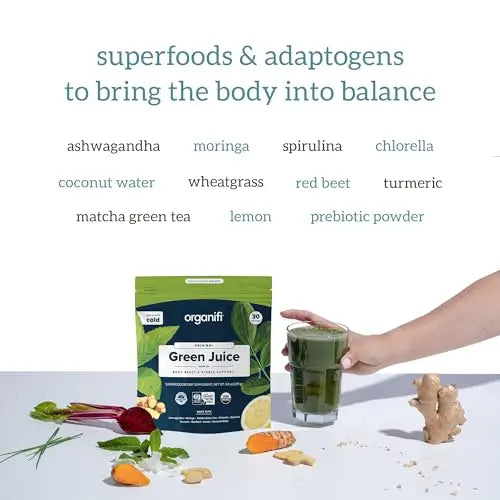 Organifi Green Juice - Organic Superfood Powder - 180-Day Supply - Organic Vegan Green Organifi Au supplements