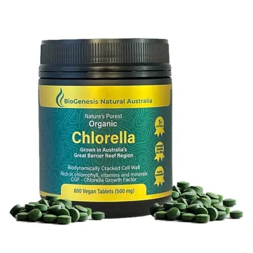 BioGenesis Chlorella Tablets, 600 Tablet Count (500mg) Biogenesis Au supplements