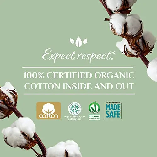 Organyc 100% Certified Organic Cotton Folded Panty Liner, Ultra Thin, Light Flow, 24 Count Organyc Au supplements
