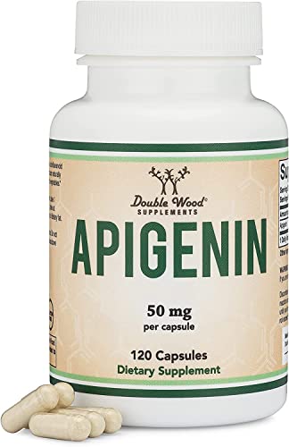 Apigenin Supplement - 50mg per Capsule, 120 Count (Powerful Bioflavonoid Found Double Wood Supplements Au supplements