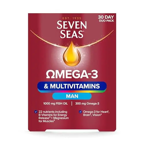 Seven Seas Omega-3 & Multivitamins Man, With B Vitamins and Magnesium, 30-Day Duo Seven Seas Au supplements