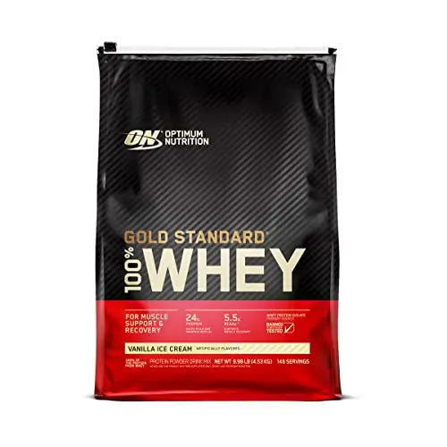 Optimum Nutrition Gold Standard 100% Whey Protein Powder, Vanilla Ice Cream, 10 Pound Optimum Nutrition Au supplements