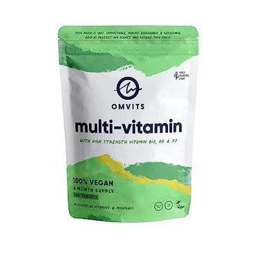 Vegan Multivitamins & Minerals - With High Strength Vitamin B12, D3, K2 & Iron Omvits Au supplements