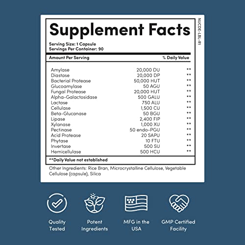 Nucific Digestive Enzyme Supplement to Support Digestion and Nutrient Bioavailability Nucific Au supplements
