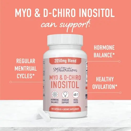 Myo-Inositol & D-Chiro Inositol | Hormone Balance for Women | Ideal 40:1 Ratio | Myo Inosit SMNutrition Au supplements