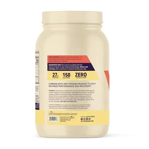 Podium Nutrition, Whey Protein Powder, Peanut Butter Crunch, 22 Servings, 27g of Whey Podium Nutrition Au supplements