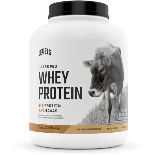 Levels Grass Fed 100% Whey Protein, No Hormones, Vanilla Cinnamon, 5LB Levels Nutrition Au supplements