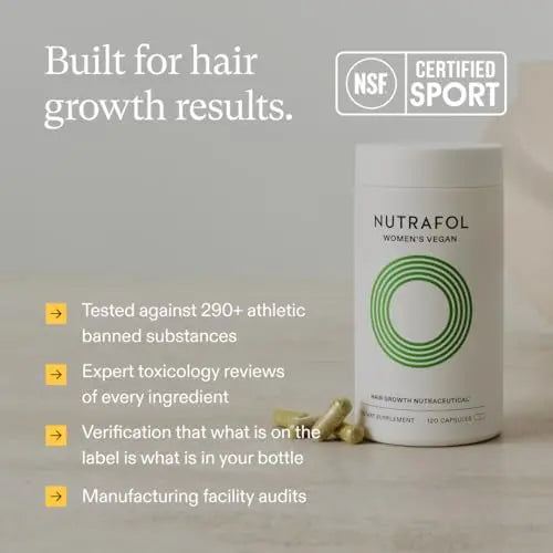 Nutrafol Women's Hair Growth Supplements, For Women 18-44 Years Old, Clinically Tested for Visibly Thicker, Stronger Hair, 100% Vegan Ingredients, Nutrafol Au supplements