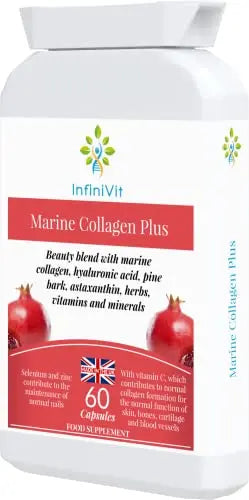 InfiniVit Marine Collagen Plus Blend Capsules - Hair Growth Enhancer with Enriched Vitamin C and Vitamin E InfiniVit Au supplements