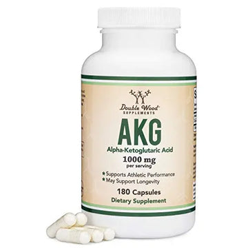 AKG Supplement (Alpha Ketoglutaric Acid) 1,000mg Per Serving (180 Capsules) Different Double Wood Supplements Au supplements